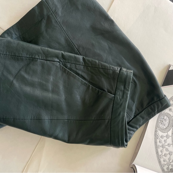 Muubaa Lena Genuine Leather Short Deep Teal US 2  $365 - Picture 11 of 16